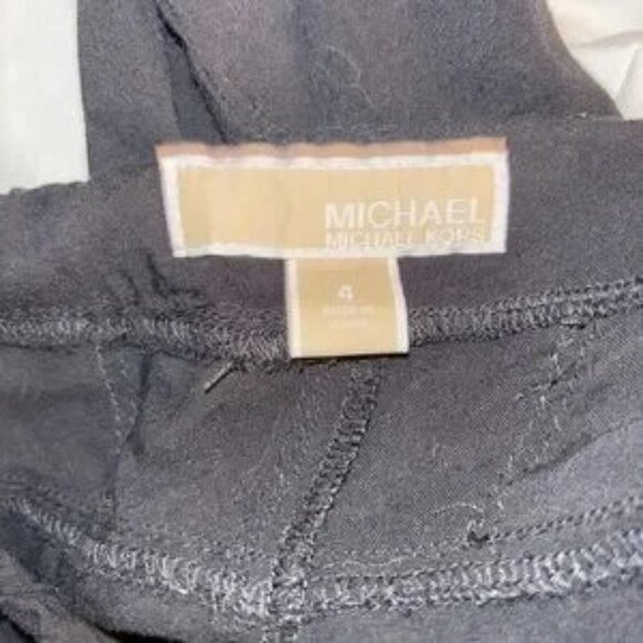 Michael Kors Black Cargo Pants with Gold Accoutrements, Shiny and Super Soft - Picture 13 of 13